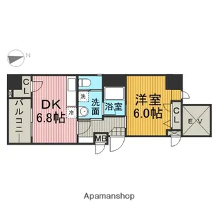エトランゼ桜森【401号室】の間取り