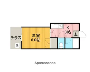 ララ東林間【1階】の間取り