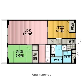ベルクレエ【1階】の間取り