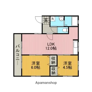 グランドゥールYAMA B棟【1階】の間取り