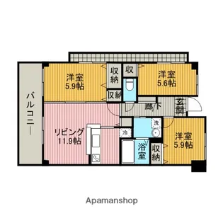 ヴィーエクレールⅡ【2階】の間取り