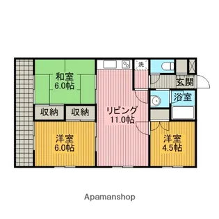 ホワイトハウス南林間【2階】の間取り