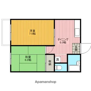 フラワーハイツⅡ【2階】の間取り