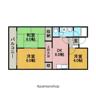 フラワーベールマンション【1階】の間取り