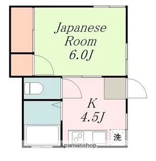 コーポ若草【1階】の間取り