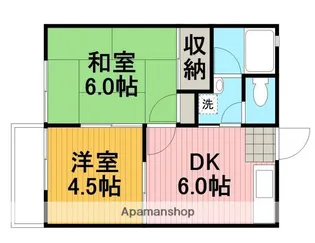 ハイツ旭【1階】の間取り