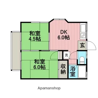 テラス緑ヶ丘【1階】の間取り