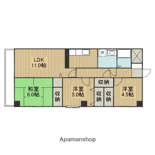 五光ビル【4階】の間取り