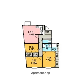 アベニュー中央林間【3階】の間取り