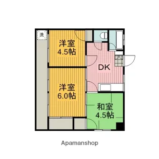 新原町田マンション【601号室】の間取り