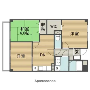 アクア・プレリー【1階】の間取り