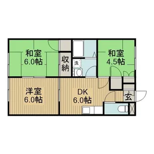 プリンスコーポエム【102号室】の間取り