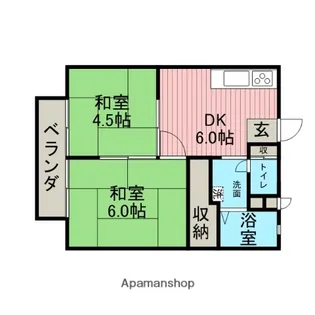 ハイツスクエア【2階】の間取り