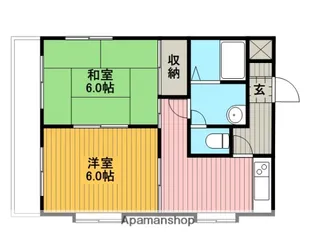 ダイヤハイツ西門【4階】の間取り