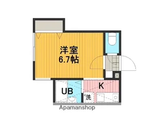 ロッシェル北里Ⅱ号棟【1階】の間取り