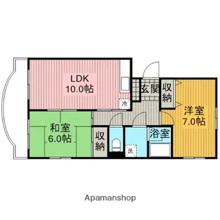 ウイングマンション松下【1階】の間取り