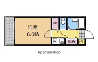 プチヒルズ壱番館【107号室】の間取り
