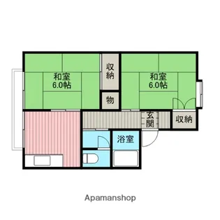 神奈川県相模原市中央区陽光台2丁目【アパート】の間取り