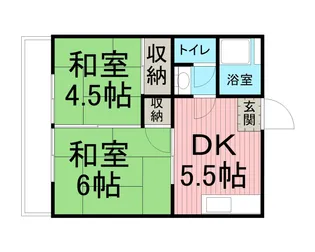 コーポ谷上【1階】の間取り