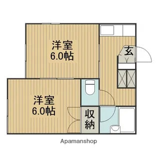 サニーヴィラB【202号室】の間取り
