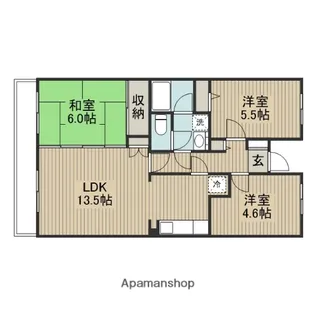鵜野森グリーンヒルズ【2階】の間取り