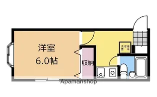 ベルハウス・ムラタ【1D号室】の間取り