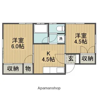 神奈川県相模原市中央区矢部4丁目【アパート】の間取り