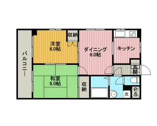 ジュネス中町【2階】の間取り