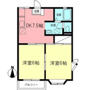 ハイツシャトーY.M【2階】の間取り