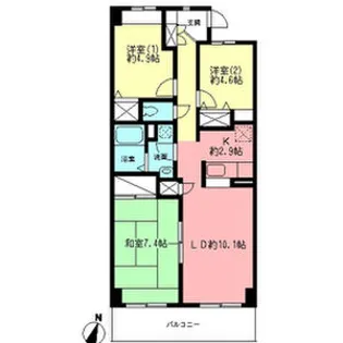 ラルカンシェル【3階】の間取り