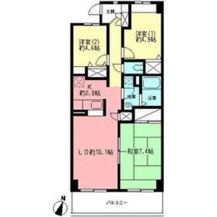 ラルカンシェル【3階】の間取り