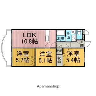 グランディール【3階】の間取り