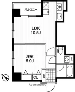 東京都町田市原町田2丁目【マンション】の間取り