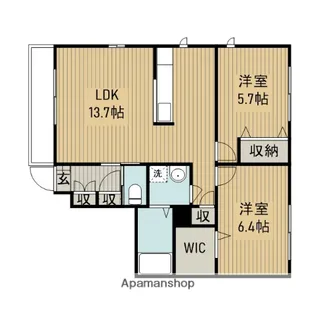 シャーメゾンB【2階】の間取り