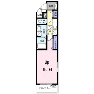 サンセリテ橘【1階】の間取り