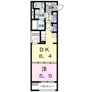 ルミエール【4階】の間取り