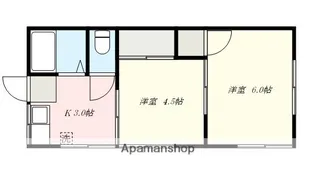 河口荘【2階】の間取り