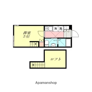 ココペリ北里【1階】の間取り