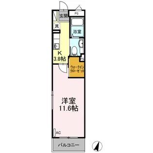 グランバリエK【2階】の間取り