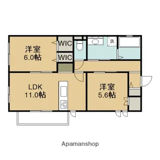 ミュゲット【1階】の間取り