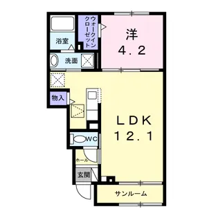 シュタイン・フルス【1階】の間取り