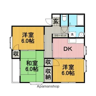 ゴールドハイツA棟【1階】の間取り
