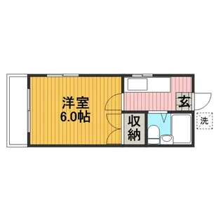 コーポ伊都【201号室】の間取り