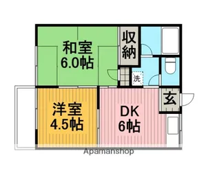エメラルドハイツ【203号室】の間取り