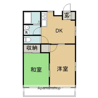 2DKの間取り画像