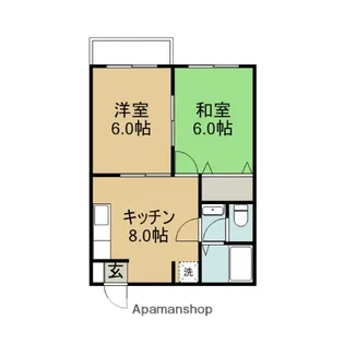 グリーンパーク北久里【2階】の間取り