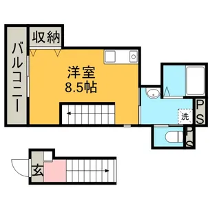 ジュネス久里浜【202号室号室】の間取り