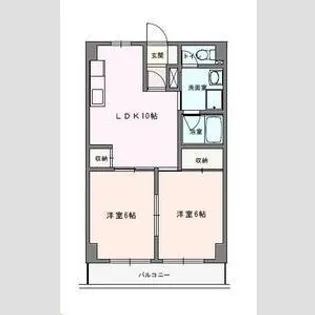 シャトー野比【4階】の間取り