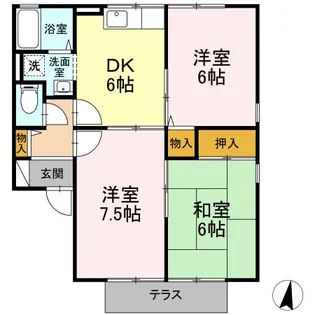 メルベーユ【1階】の間取り