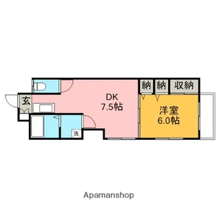 ノムラビル【201号室】の間取り